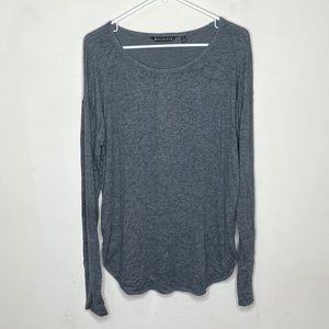 Athleta Lombard Long Sleeve Top Pullover Crewneck Sweater Charcoal Size Large
